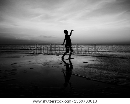 Similar – Image, Stock Photo stopped Stand Beach Ocean