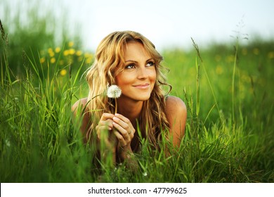 girl on green field - Powered by Shutterstock