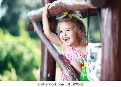 the girl on the playground - Shutterstock ID 315209582