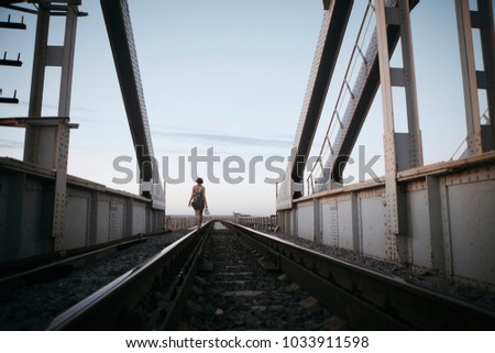 The girl on railway