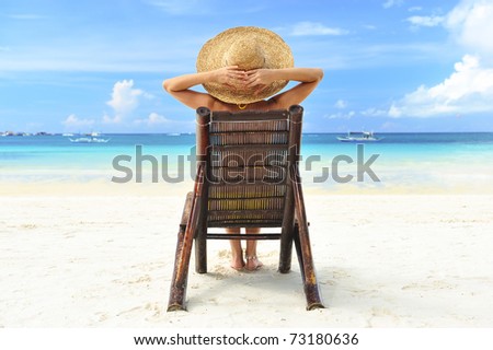 Similar – beach chairs Relaxation