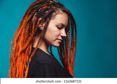 Royalty Free Complex Hairstyle With Weaving Stock Images