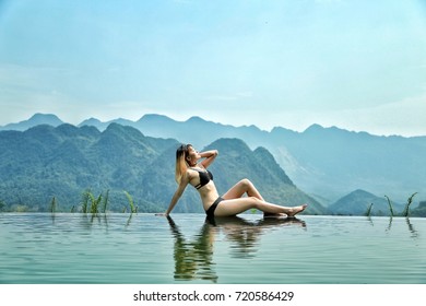 Girl In The Overflowing Pool, Natural Bath Tub