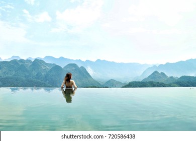 Girl In The Overflowing Pool, Natural Bath Tub