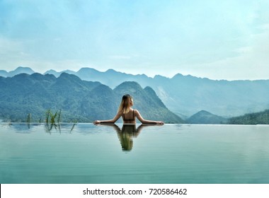 Girl In The Overflowing Pool, Natural Bath Tub