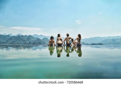 Girl In The Overflowing Pool, Natural Bath Tub