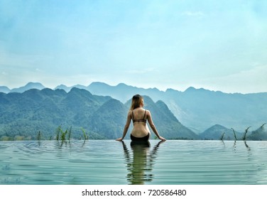 Girl In The Overflowing Pool, Natural Bath Tub