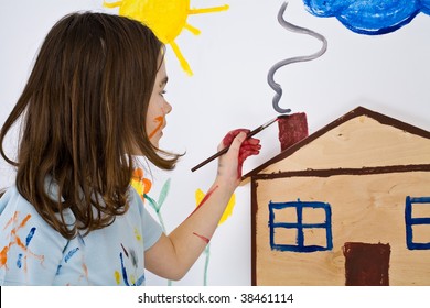 Girl Painting On Wall