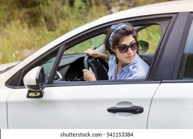 Girl Parking A Car