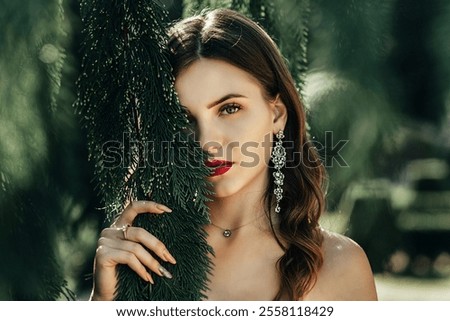 Similar – Image, Stock Photo Obscured portrait Lips
