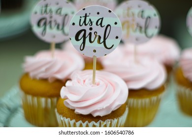 Its A Girl Pink Cupcake