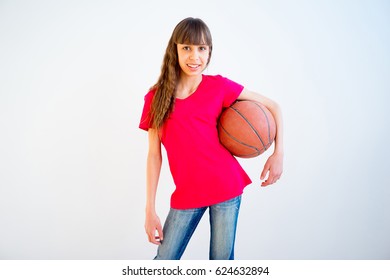 Girl Playing Basketball