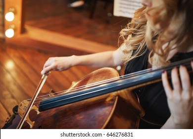 Girl Is Playing Cello