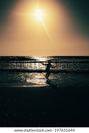 Similar – Very early in the morning on Pacific Beach.