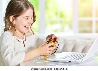 Girl Playing Video Game