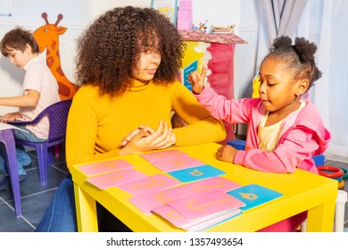 Girl Point Cursive Letter Learn With Tactile Cards