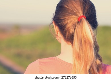 Girl With A Ponytail Hairstyle For Sports