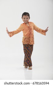 Girl Posing Traditional Malay Dance