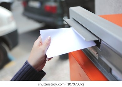 girl posting a letter in Czech Republic