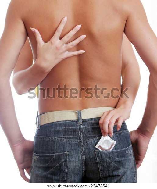 Girl Puts Condom Back Pocket Man S