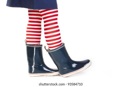 Girl In Rain Boots