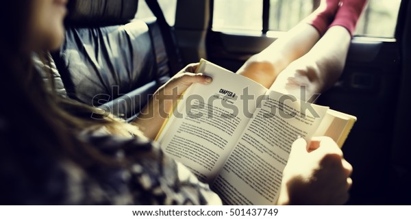 Girl Reading Book Inside
Car Concept