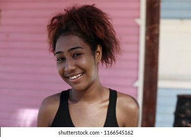 Ebony dominican chick