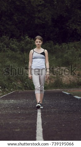 girl and road