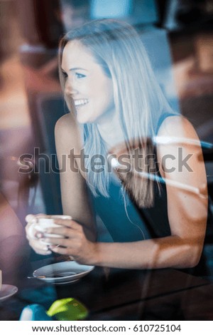 Similar – Image, Stock Photo sisters reflection