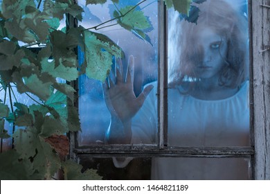 Girl Scary  Ghost In The Old Window