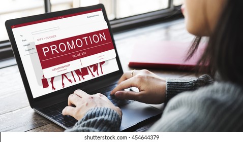 Girl Searching Promotion Online Concept