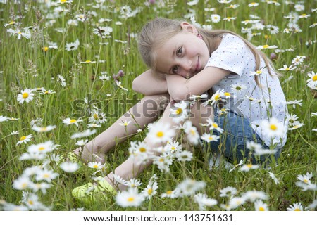 Similar – flower girl Gänseblümchen