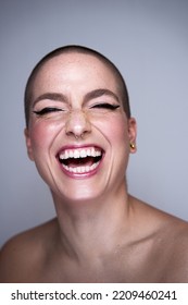 Girl With Short Hair Posing For A Beauty Photo Shoot