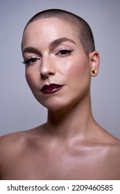 Girl With Short Hair Posing For A Beauty Photo Shoot