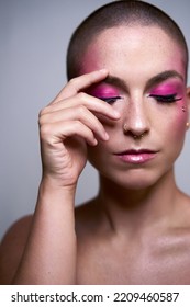 Girl With Short Hair Posing For A Beauty Photo Shoot