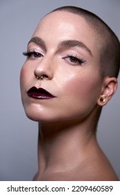 Girl With Short Hair Posing For A Beauty Photo Shoot