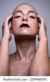 Girl With Short Hair Posing For A Beauty Photo Shoot