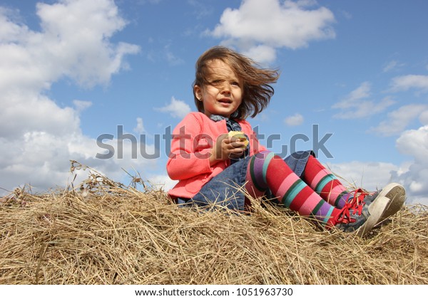 Girl Short Hair Wearing Striped Tights Stock Photo Edit Now