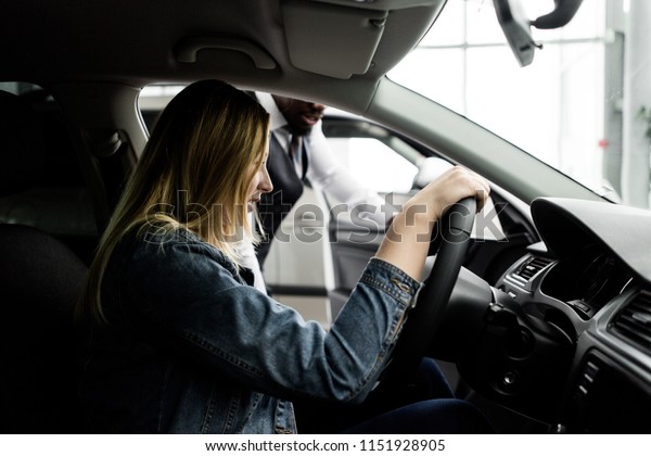 Girl Sitting Cabin New Car Stock Photo Edit Now 1151928905