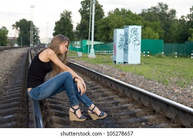 5,703 Girl sits on rails Images, Stock Photos & Vectors | Shutterstock