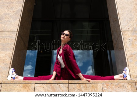 Similar – Young girl posing outdoor