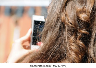 Girl with a smart phone