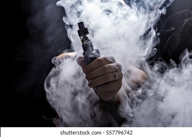 Girl Soars On Black Background Vape Stock Photo 557796742 | Shutterstock