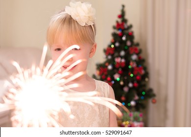 Girl And Sparkler