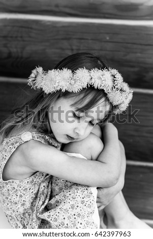 Similar – kid girl relaxing at home in weekend morning