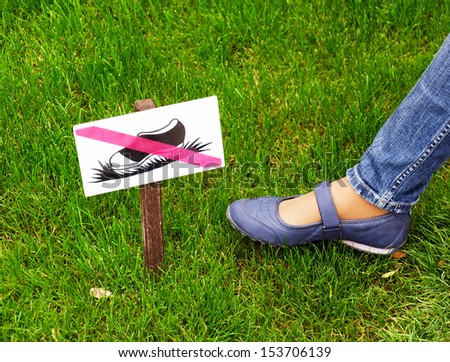 Image result for stepping on grass