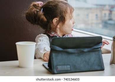 Girl with tablet pc