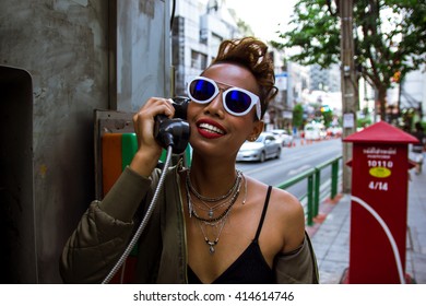 Girl Talking On The Phone 