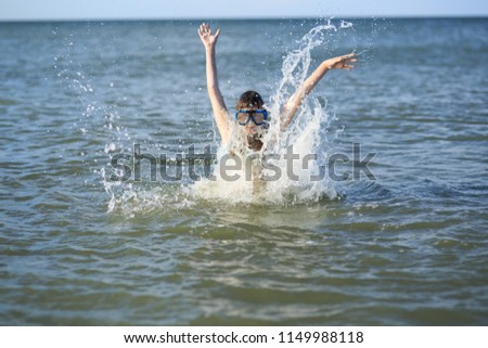 Similar – Image, Stock Photo breakwater Lifestyle Joy