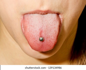 Girl With Tongue Piercing